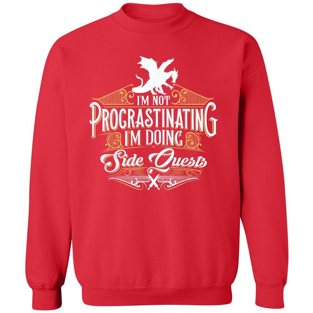 I'm Doing Side Quests Classic Unisex Sweatshirt - Red - 5