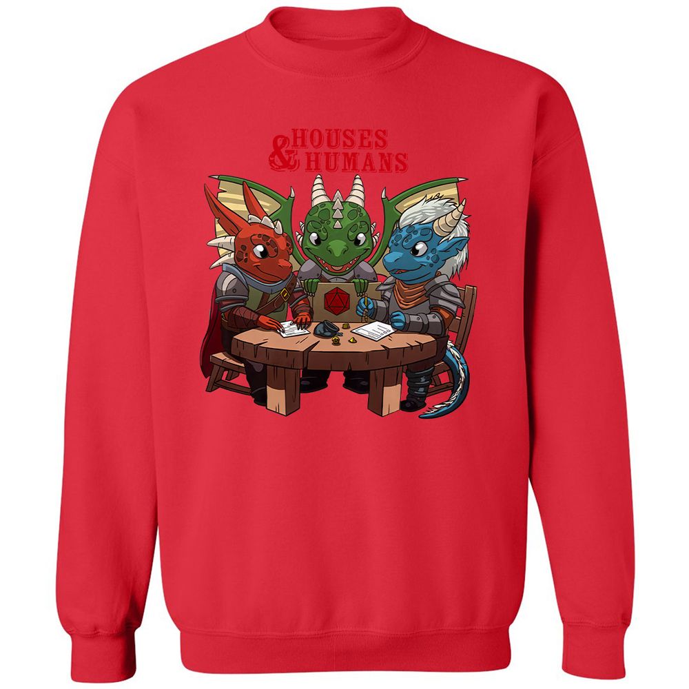Houses & Humans Classic Unisex Sweatshirt - Red - 5