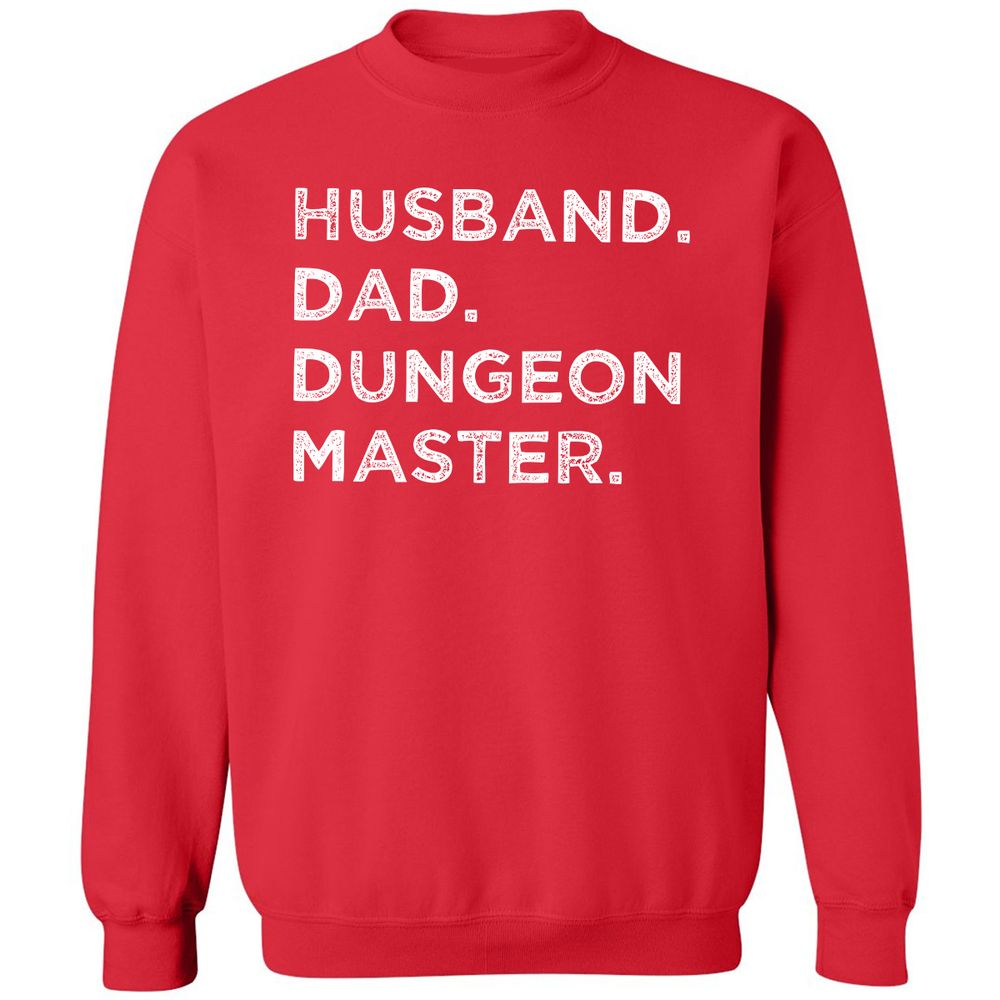 Husband Dad Dungeon Master Classic Unisex Sweatshirt - Red - 5