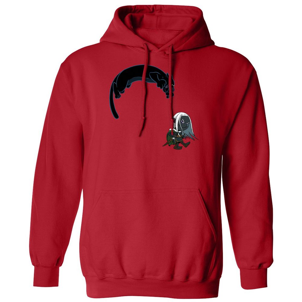 Drizzt And Guenhwyvar Classic Unisex Hoodie - Red - 5