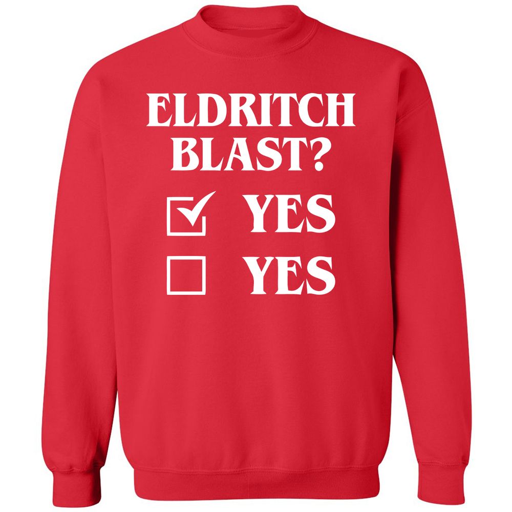 Eldritch Blast Yes Classic Unisex Sweatshirt - Red - 5