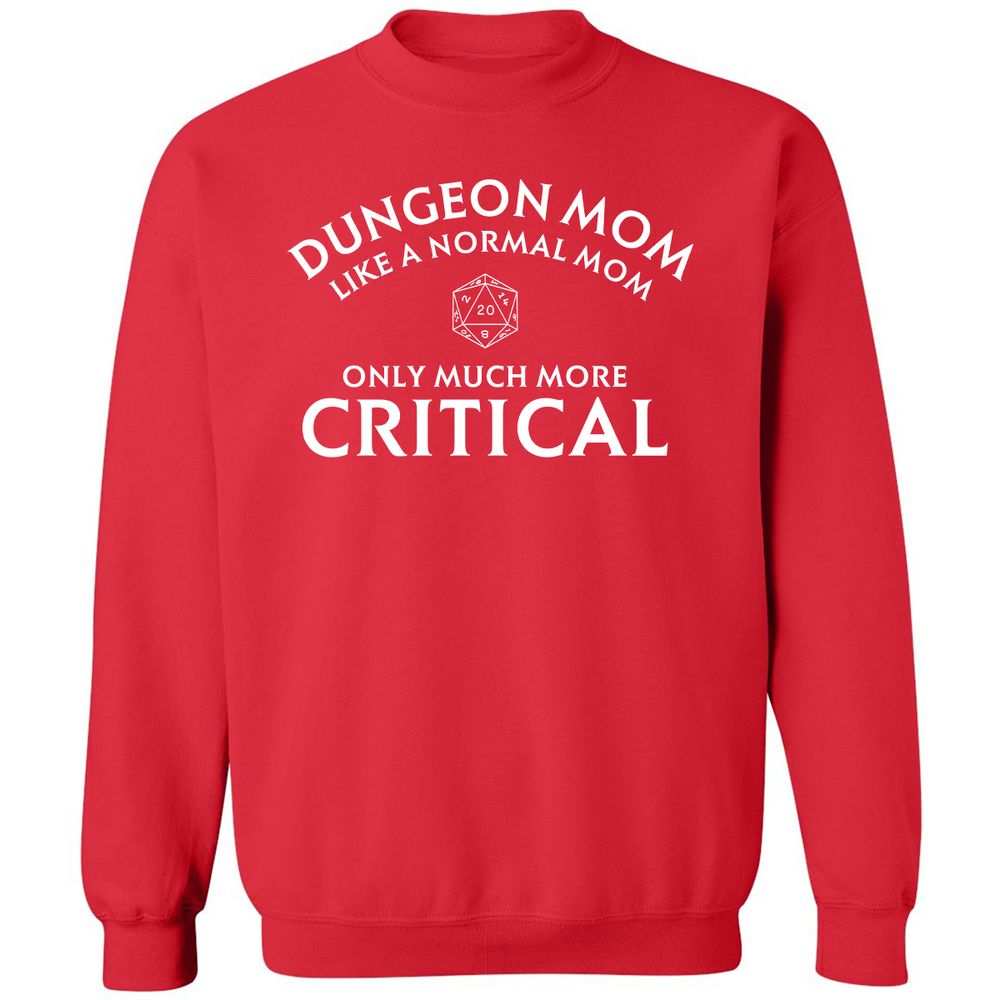 Dungeon Mom Normal Mom Classic Unisex Sweatshirt - Red - 5