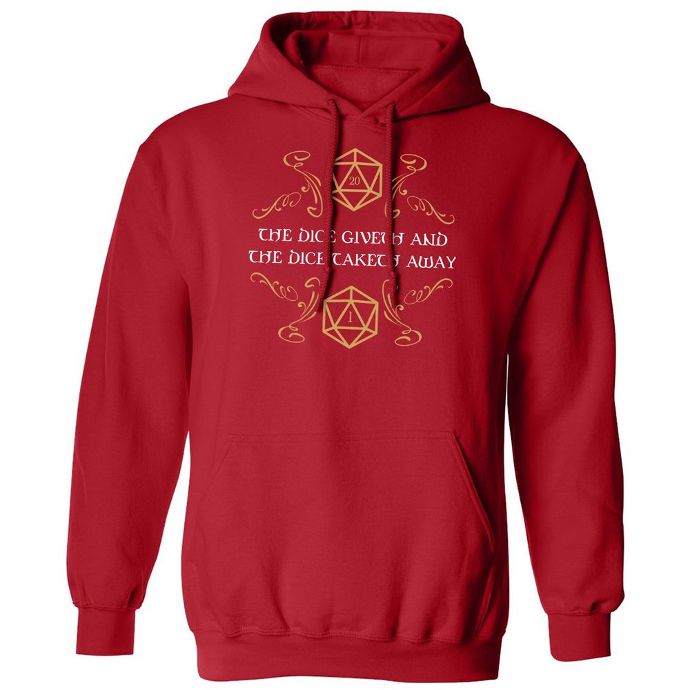 The Dice Giveth and Taketh Away Natural 20 and Critical Fail Classic Unisex Hoodie - Red - 5