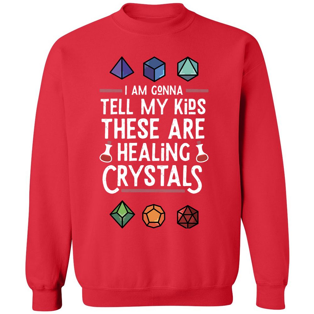 Healing Crystals Classic Unisex Sweatshirt - Red - 5
