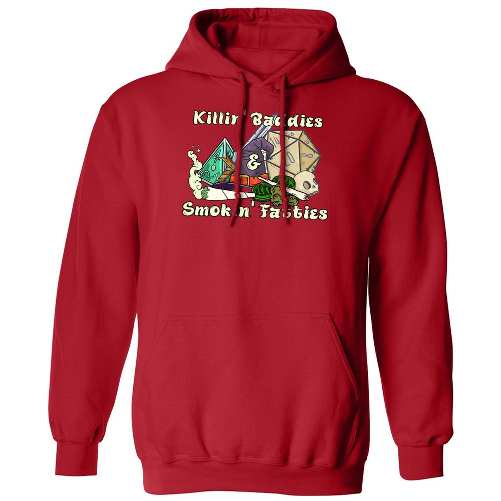 Killin' Baddies Smokin' Fatties Classic Unisex Hoodie - Red - 5