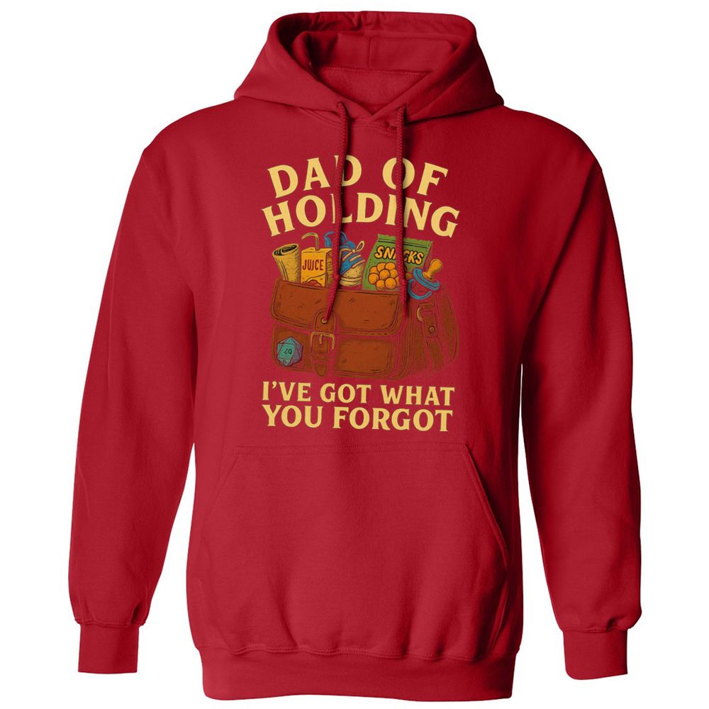 Dad Of Holding Classic Unisex Hoodie - Red - 5