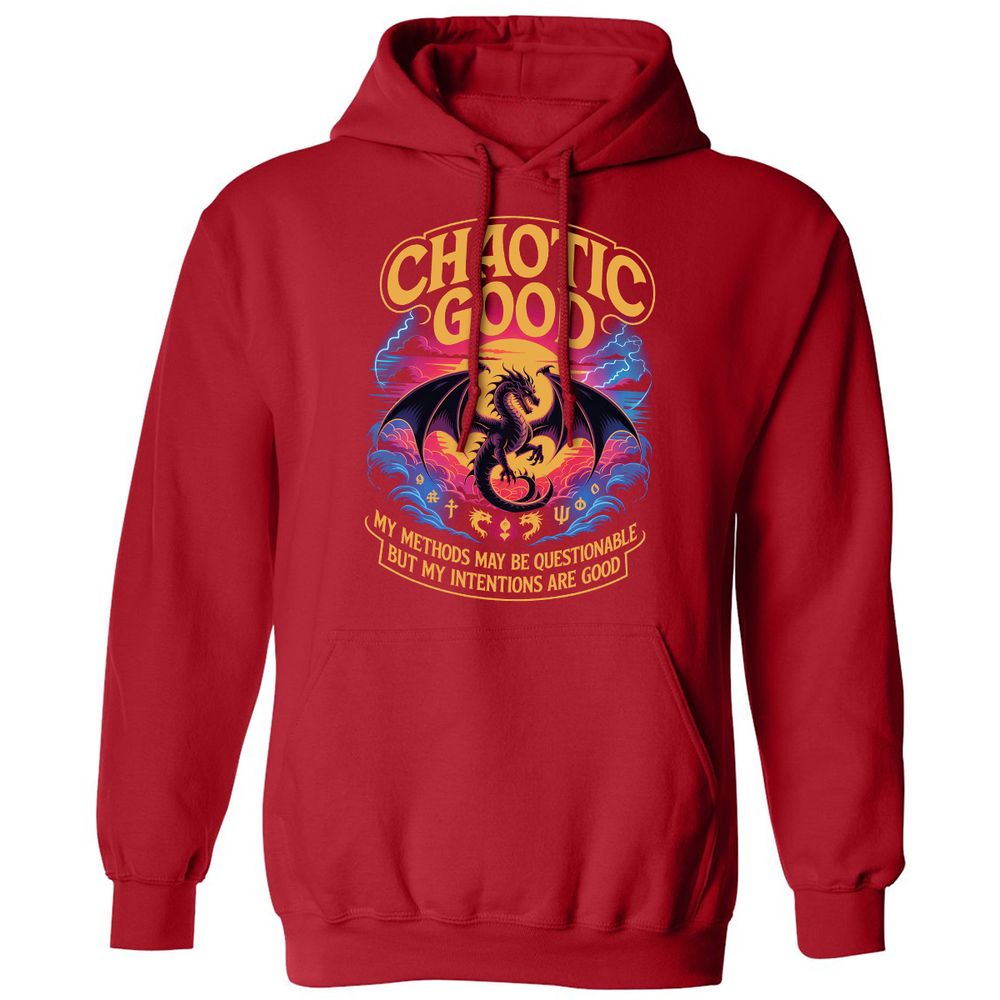 Chaotic Good Classic Unisex Hoodie - Red - 5