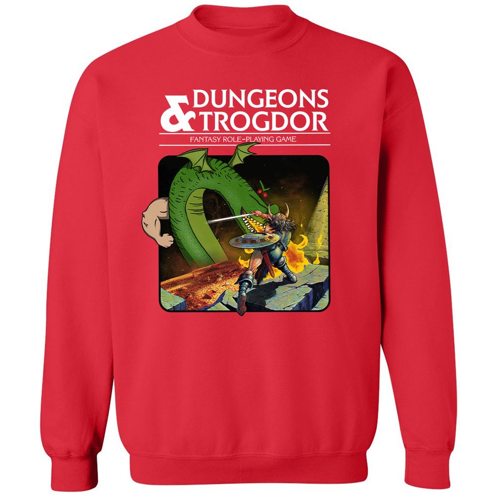Trogdor Classic Unisex Sweatshirt - Red - 5