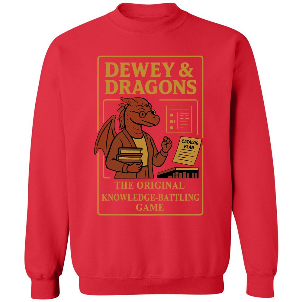 Dewey & Dragons Classic Unisex Sweatshirt - Red - 5