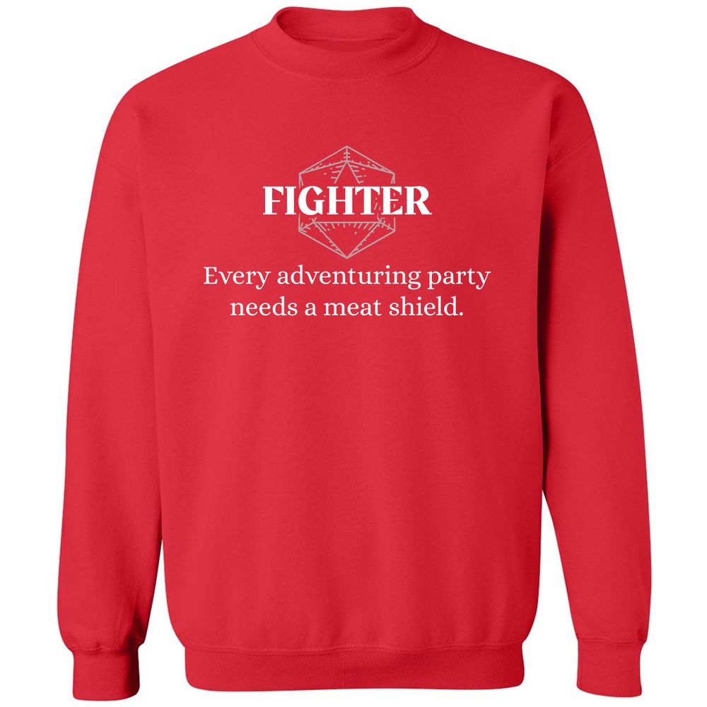 Fighter – Every Party Needs A Meat Shield Classic Unisex Sweatshirt - Red - 5
