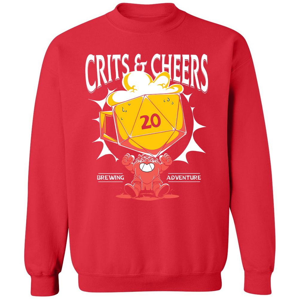 Crits & Cheers Classic Unisex Sweatshirt - Red - 5