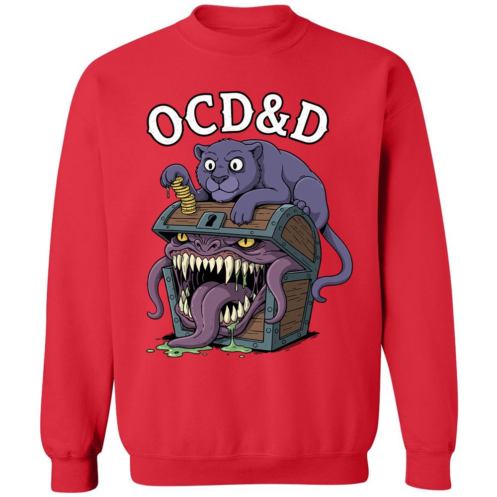 OCD&D Classic Unisex Sweatshirt - Red - 5