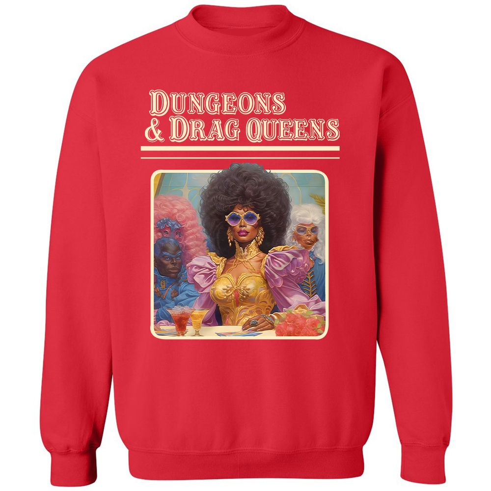 Dungeons & Drag Queens Classic Unisex Sweatshirt - Red - 5