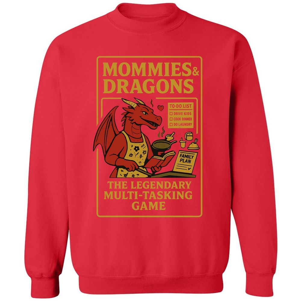 Mommies & Dragons Classic Unisex Sweatshirt - Red - 5