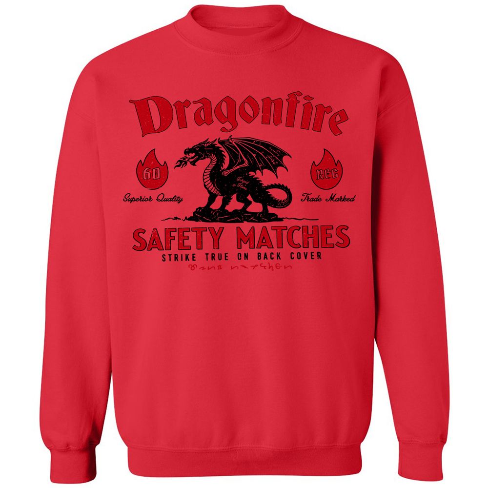 Dragonfire Classic Unisex Sweatshirt - Red - 5