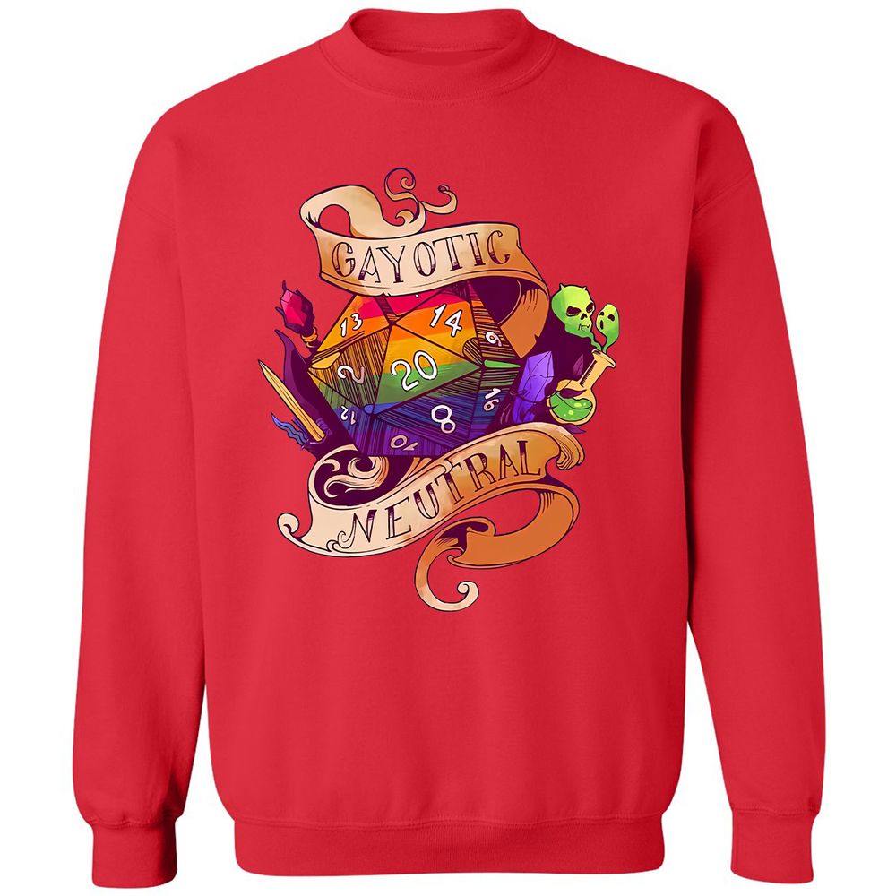 Gayotic Neutral Classic Unisex Sweatshirt - Red - 5
