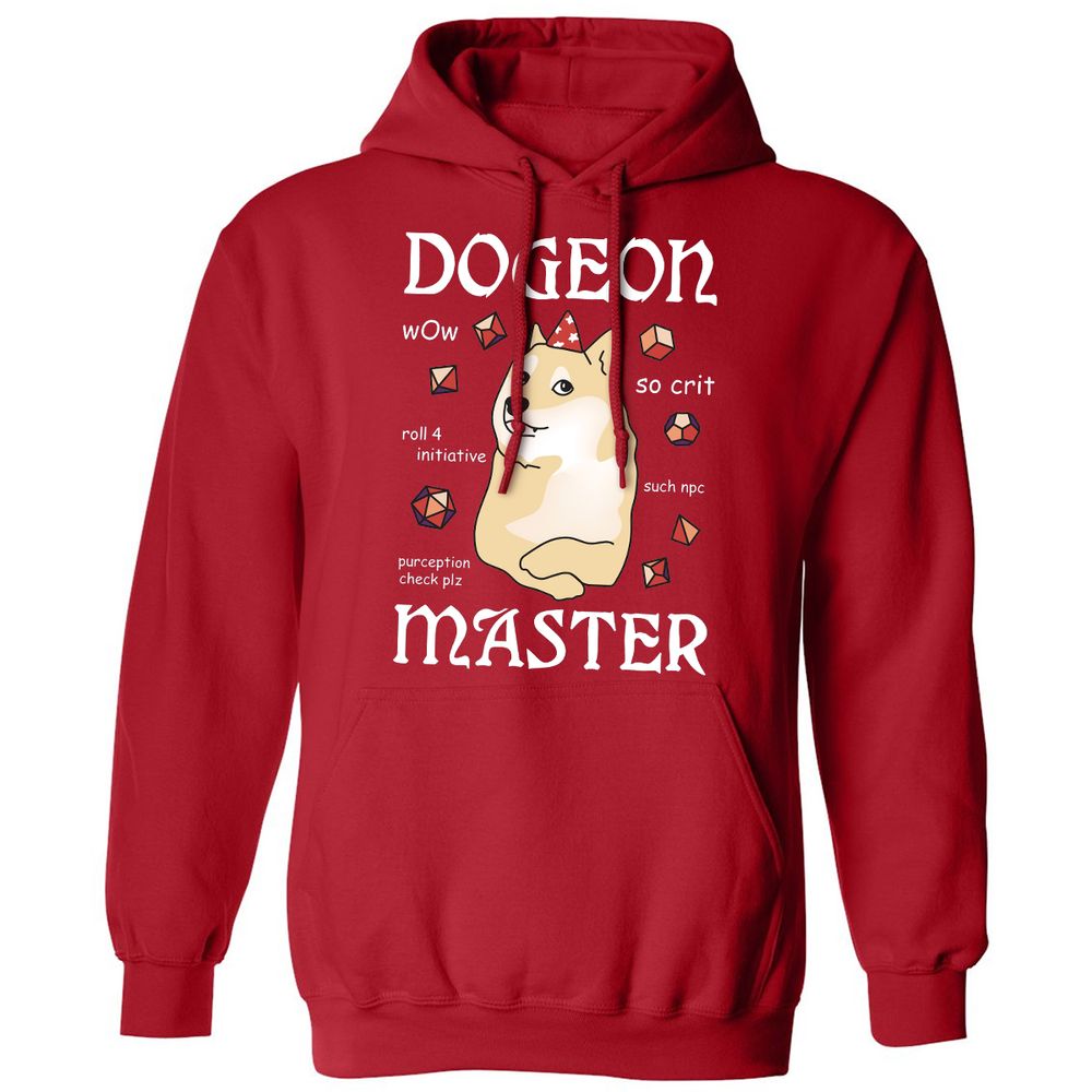 Dogeon Master Classic Unisex Hoodie - Red - 5
