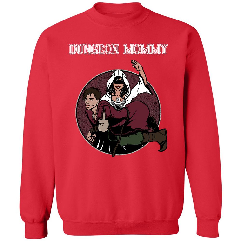Dominant Dungeon Mommy Classic Unisex Sweatshirt - Red - 5