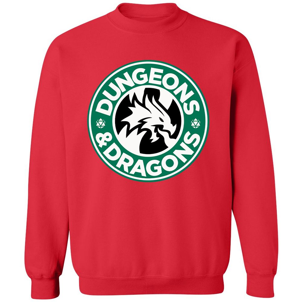D&D Coffee Classic Unisex Sweatshirt - Red - 5