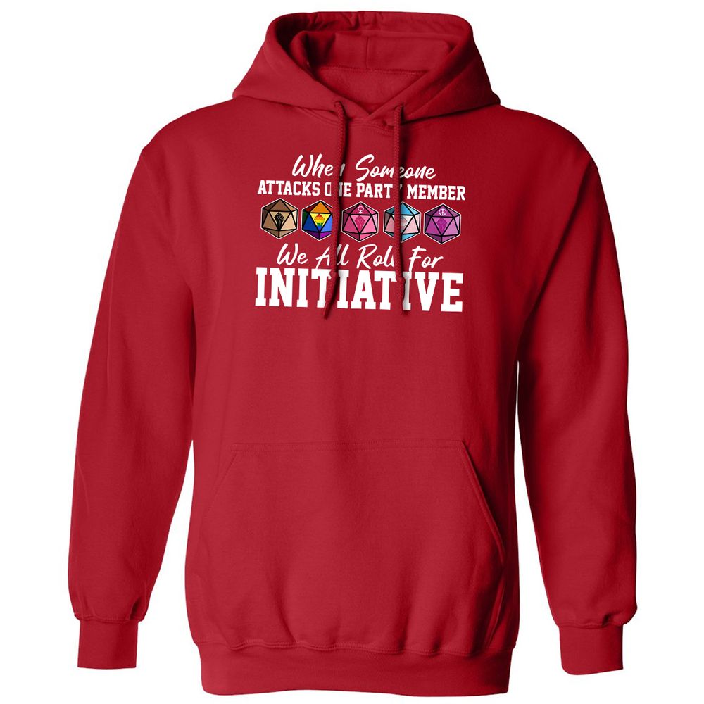 LGBT Roll For Initiative Classic Unisex Hoodie - Red - 5