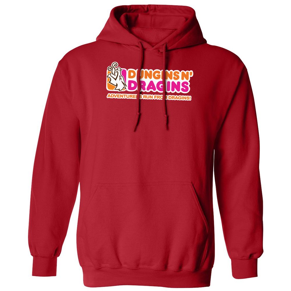 Dungins & Dragins Classic Unisex Hoodie - Red - 5