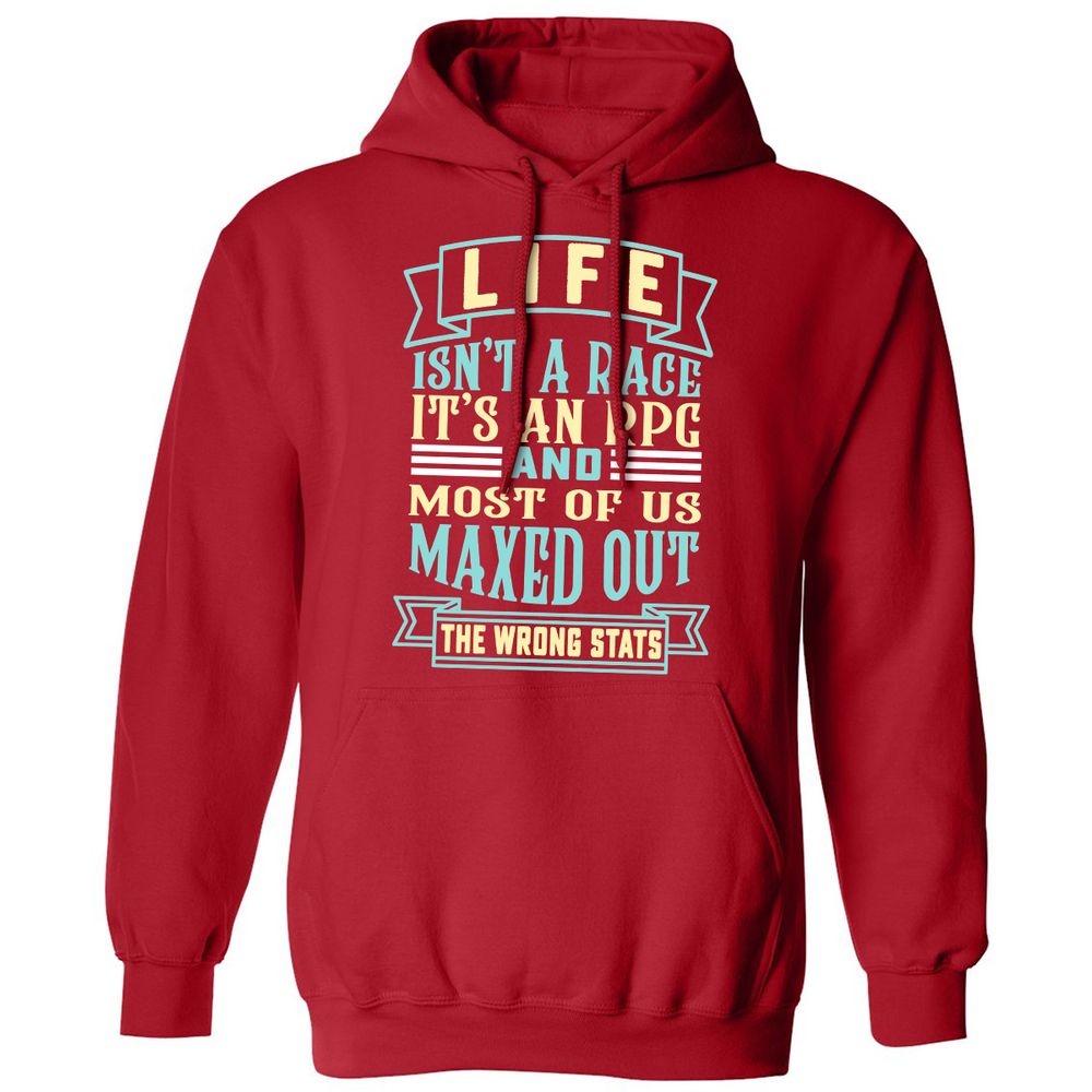 Life Is A RPG Classic Unisex Hoodie - Red - 5