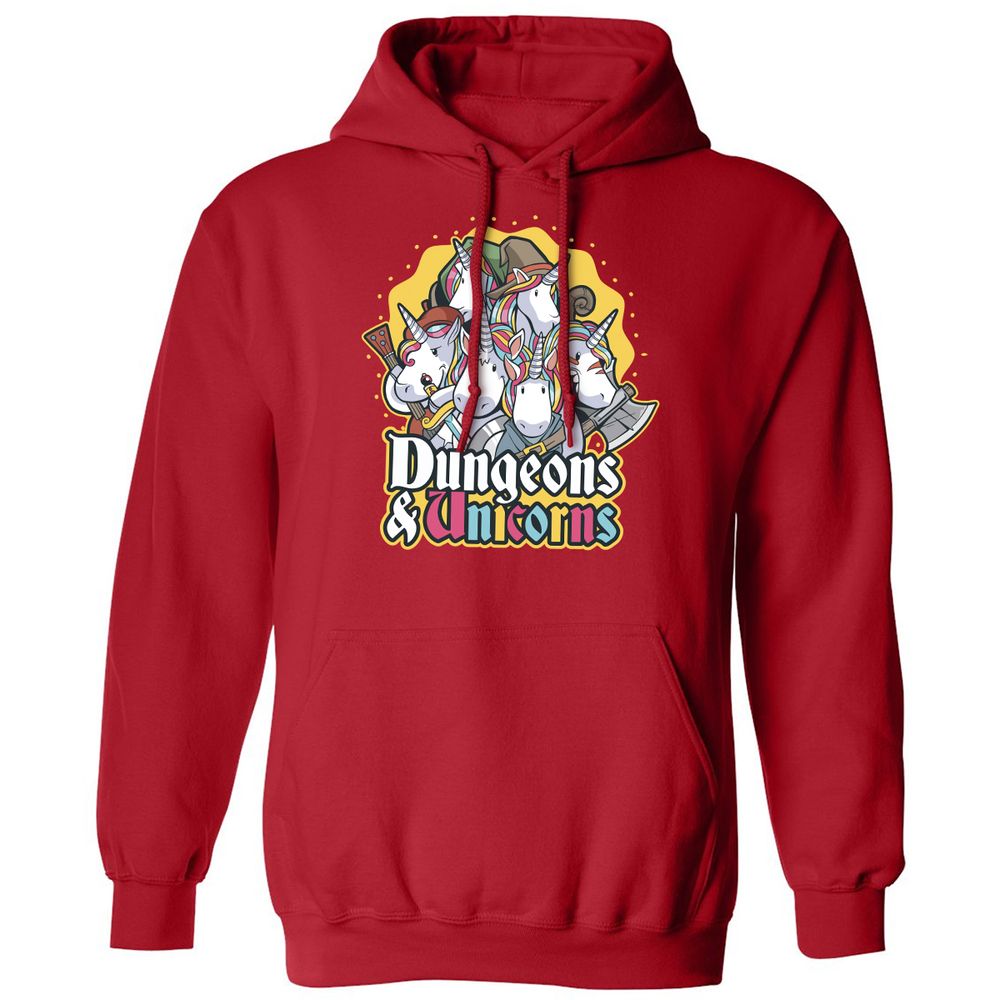 Dungeons And Unicorns Classic Unisex Hoodie - Red - 5