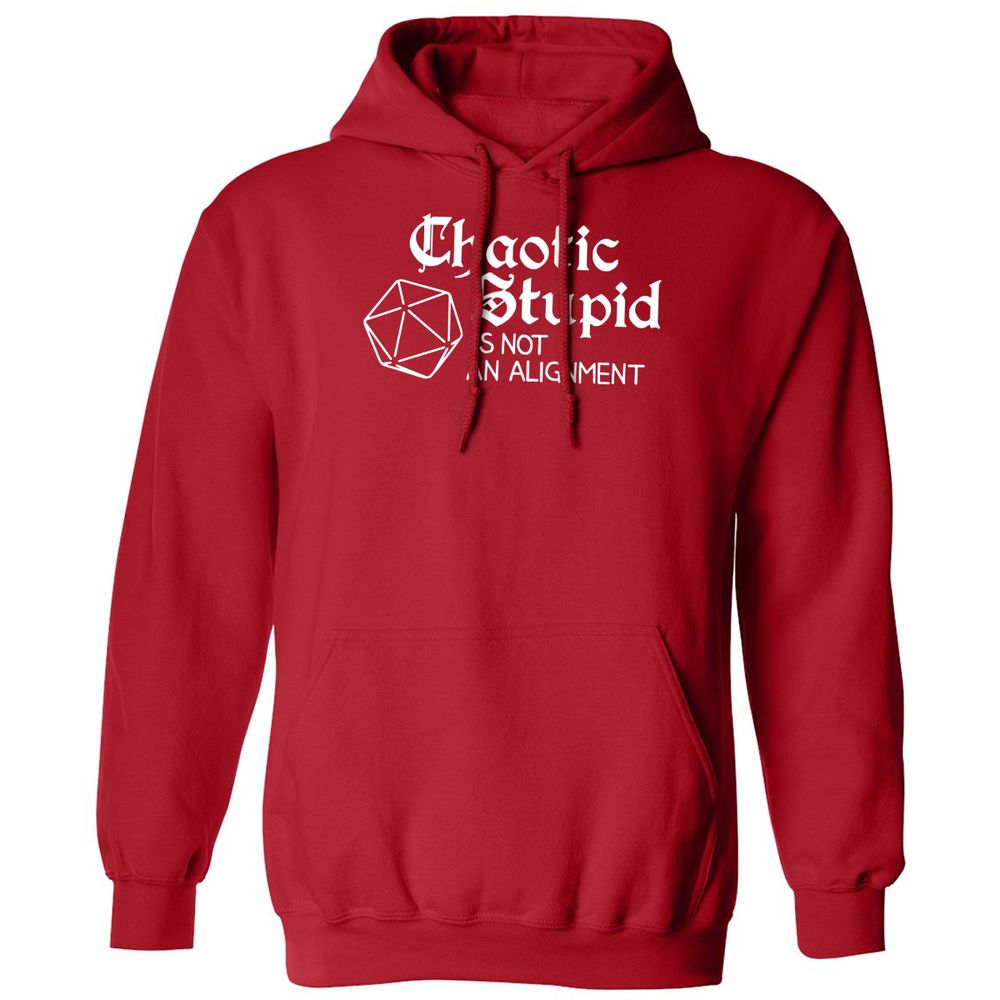 Chaotic Stupid Is Not An Alignment Classic Unisex Hoodie - Red - 5