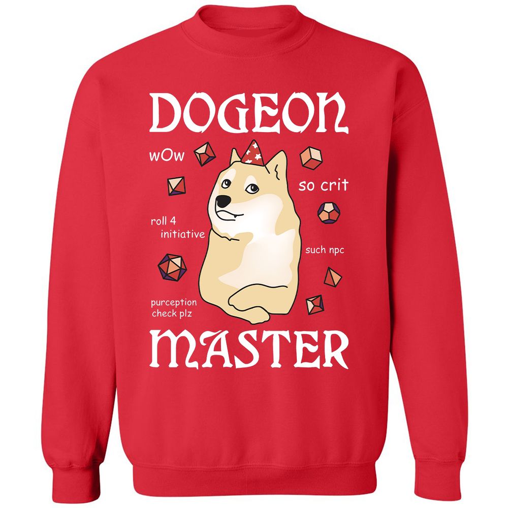 Dogeon Master Classic Unisex Sweatshirt - Red - 5