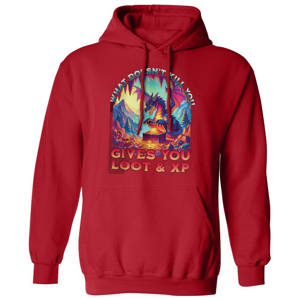 What Doesn't Kill You Give You Loot & XP Classic Unisex Hoodie - Red - 5