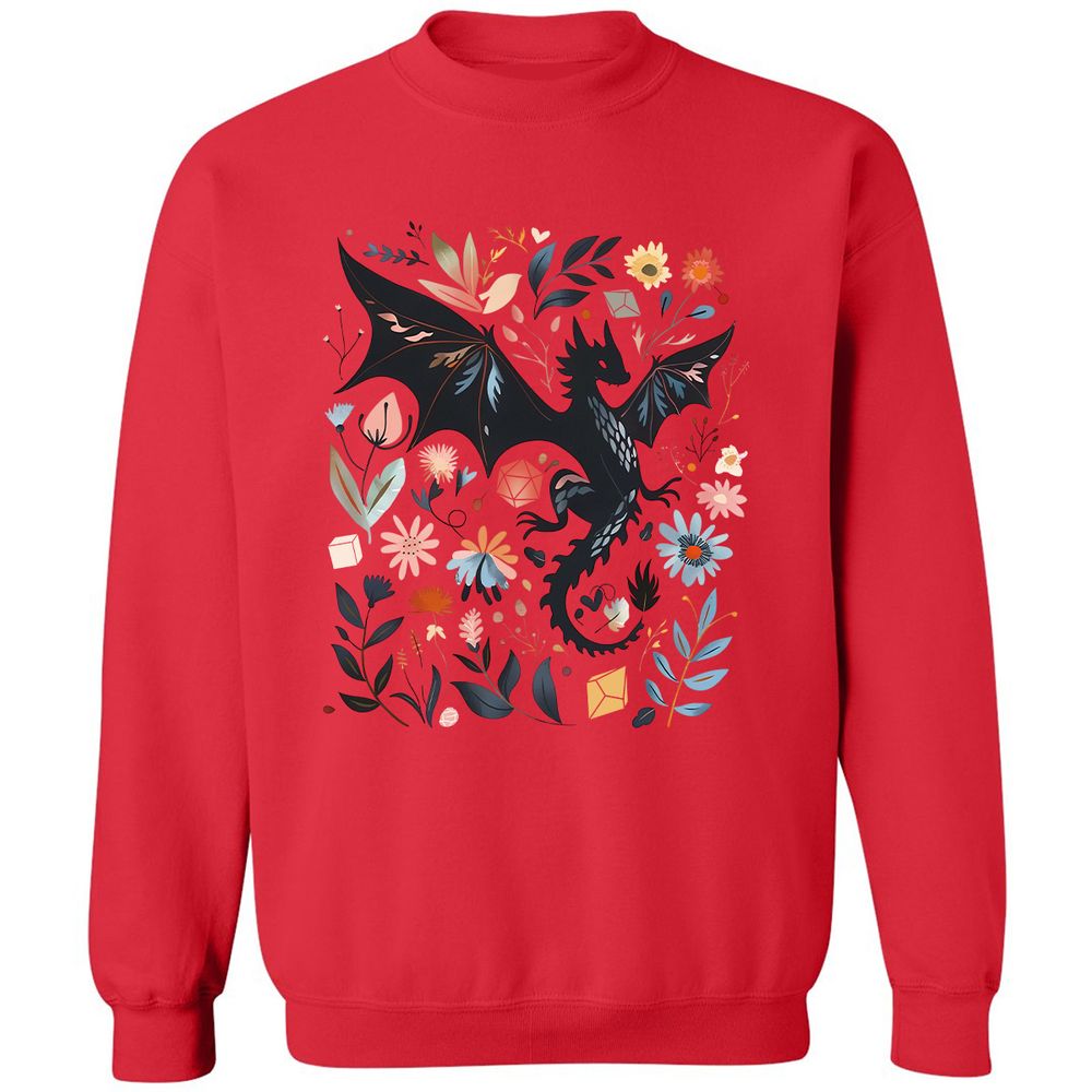 Floral DnD Dragon - Red - 5