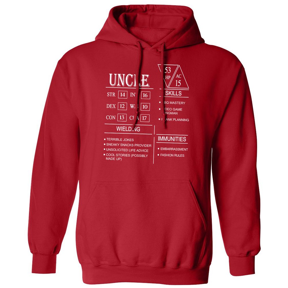 Uncle Stats Classic Unisex Hoodie - Red - 5