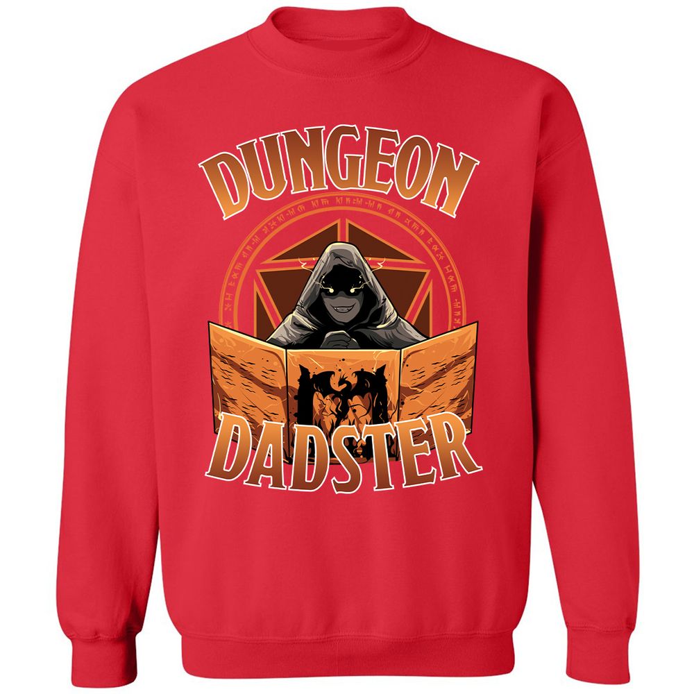 Dungeon Dadster Classic Unisex Sweatshirt - Red - 5