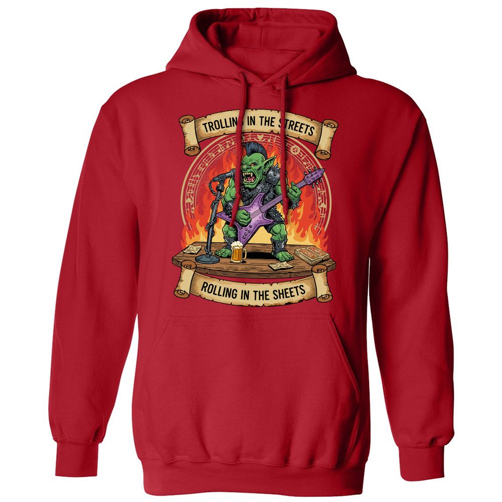 Trolling in the Streets Classic Unisex Hoodie - Red - 5