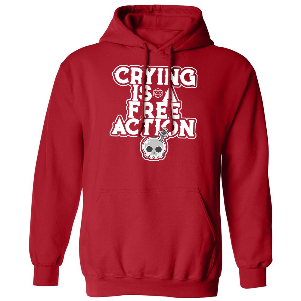 Crying Is A Free Action Classic Unisex Hoodie - Red - 5