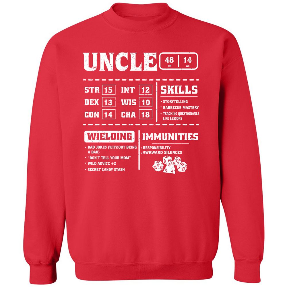 Uncle Stats Classic Unisex Sweatshirt - Red - 5
