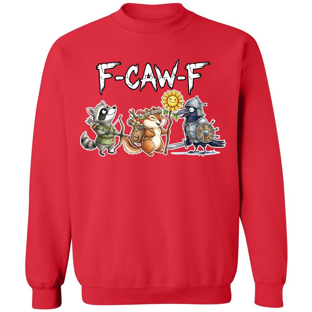 F-CAW-F Adventuring party Classic Unisex Sweatshirt - Red - 5