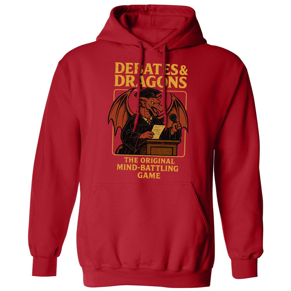 Debates & Dragons Classic Unisex Hoodie - Red - 5