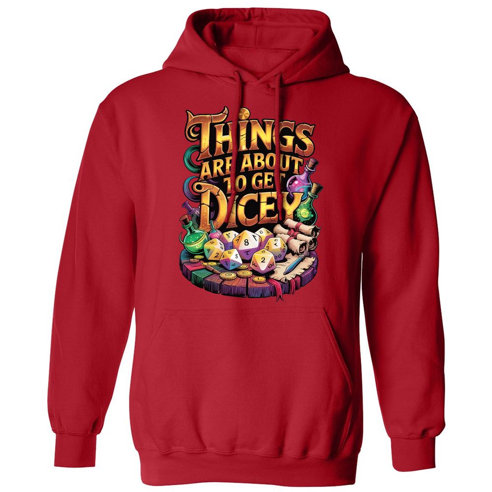 Things Are About To Get Dicey Classic Unisex Hoodie - Red - 5