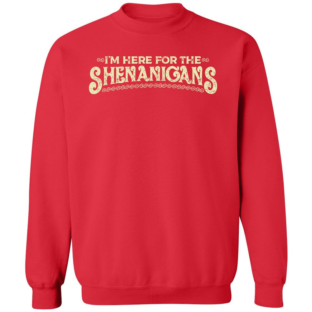 Here For The Shenanigans Classic Unisex Sweatshirt - Red - 5