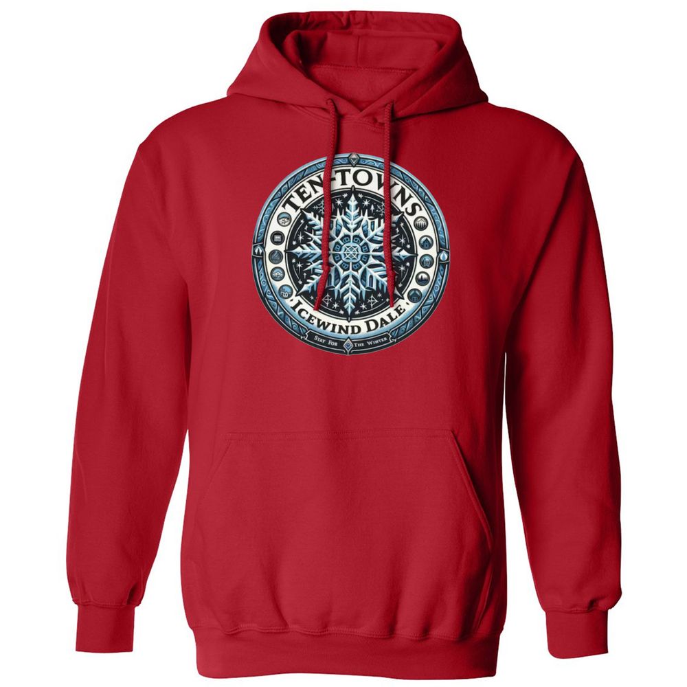 Ten-Towns Icewind Dale Classic Unisex Hoodie - Red - 5