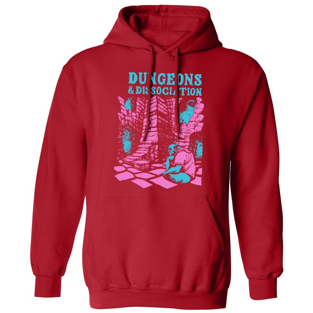 Dungeons And Dissociation Classic Unisex Hoodie - Red - 5