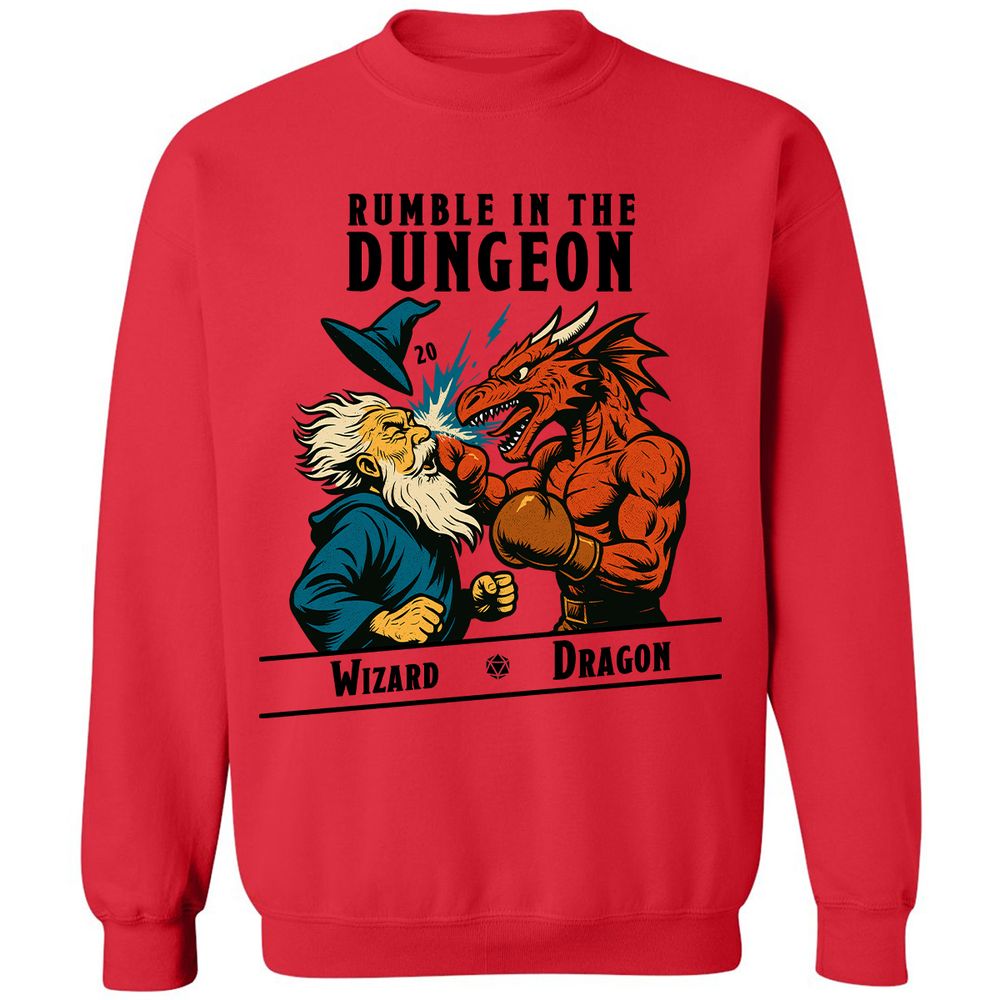 Rumble in the Dungeon Classic Unisex Sweatshirt - Red - 5