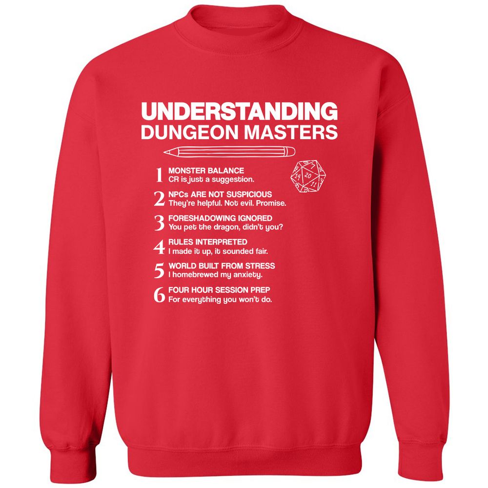 Understanding Dungeon Masters Classic Unisex Sweatshirt - Red - 5