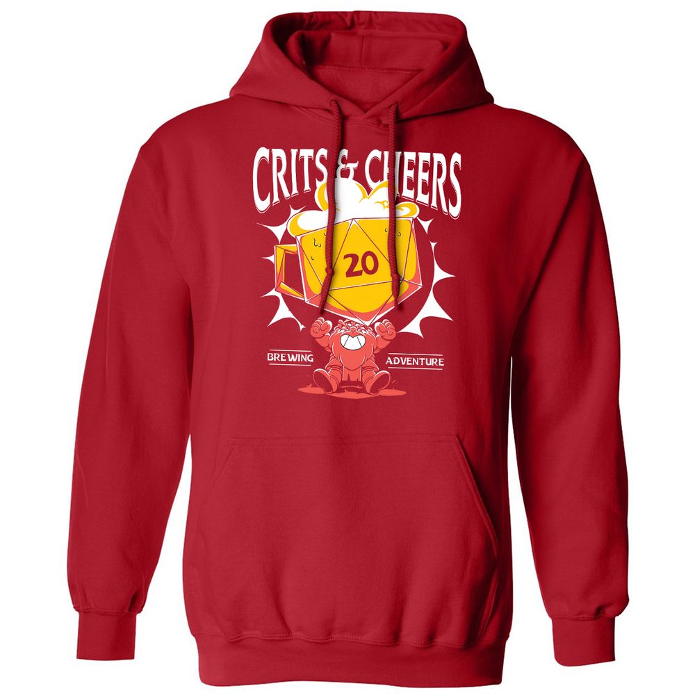 Crits & Cheers Classic Unisex Hoodie - Red - 5