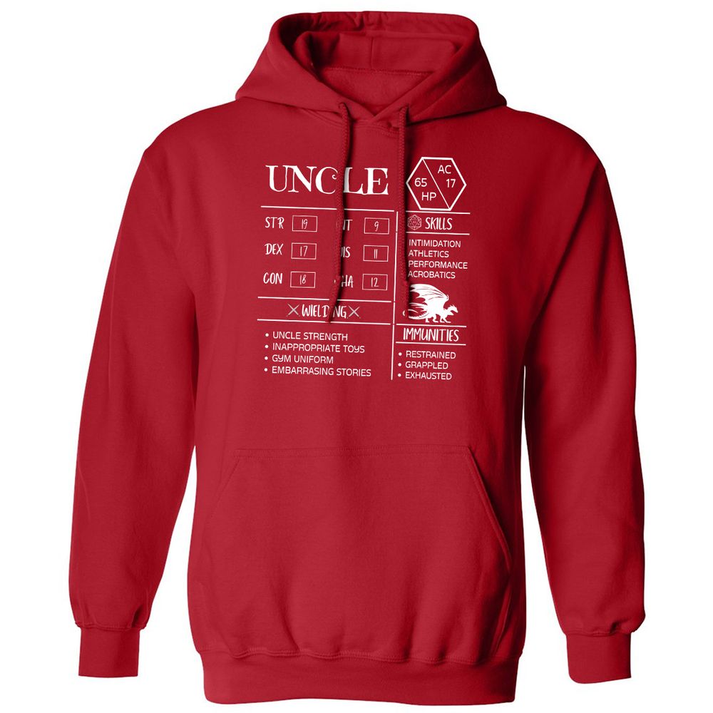 Uncle Stats 2 Classic Unisex Hoodie - Red - 5