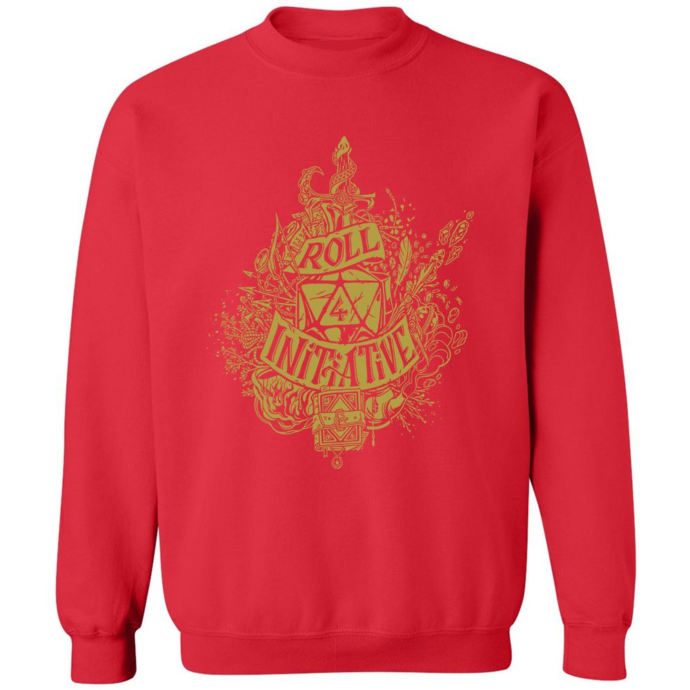 Roll Initiative Classic Unisex Sweatshirt - Red - 5