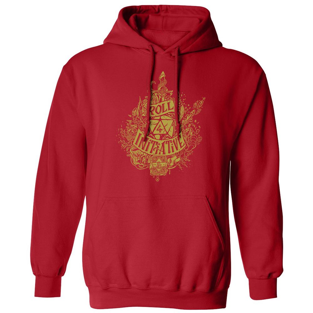 Roll Initiative Classic Unisex Hoodie - Red - 5