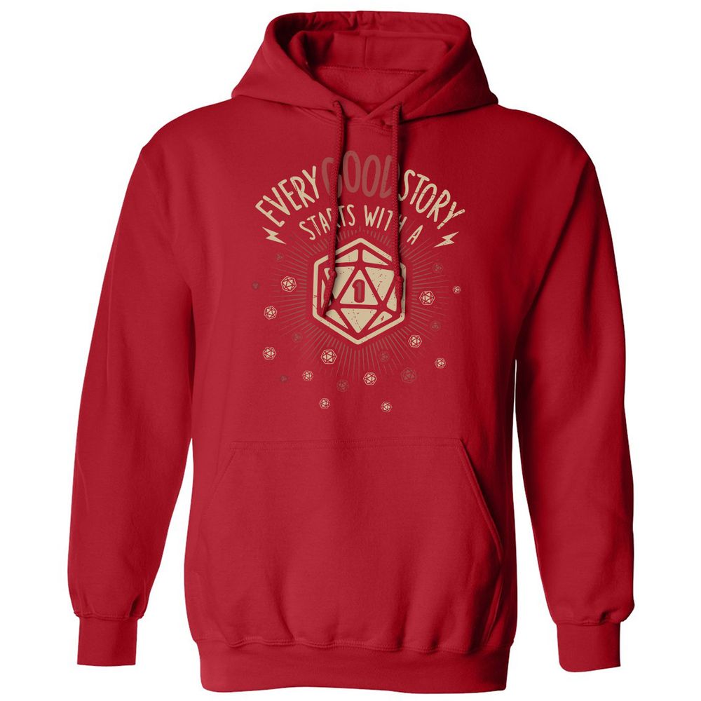 Good Story Starts With A 1 Classic Unisex Hoodie - Red - 5