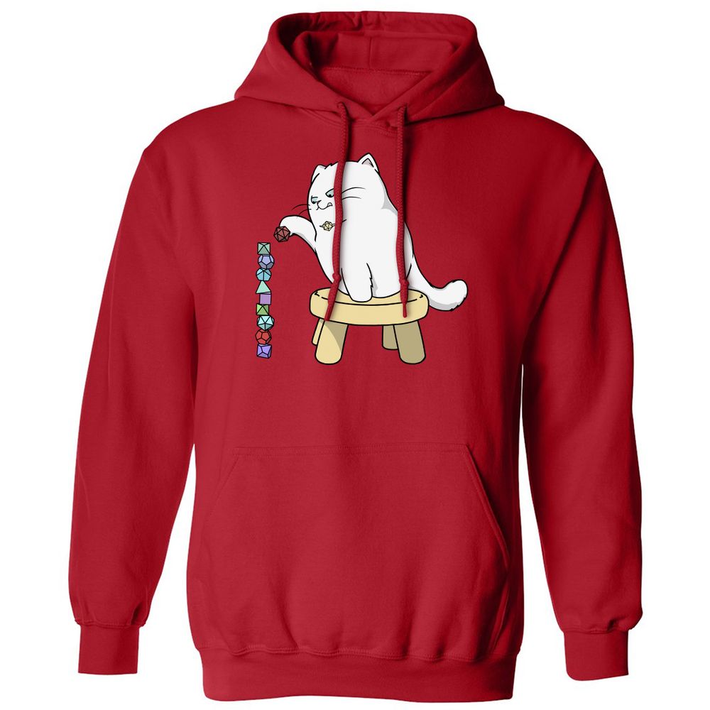 Cat Stacking Dice Classic Unisex Hoodie - Red - 5